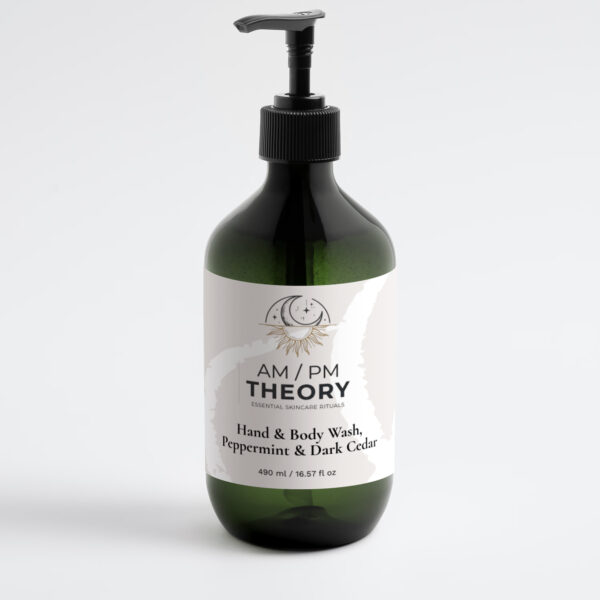 Hand & Body Wash, Peppermint & Dark Cedar